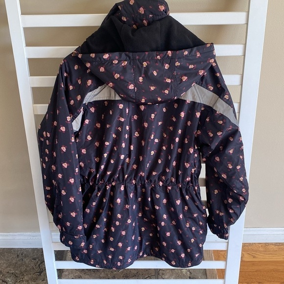 Cabi Rainy Day Jacket floral parka winter coat black anorak women’s size Small - Picture 10 of 16